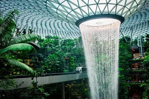 Jewel Changi Rain Vortex Indoor Waterfall